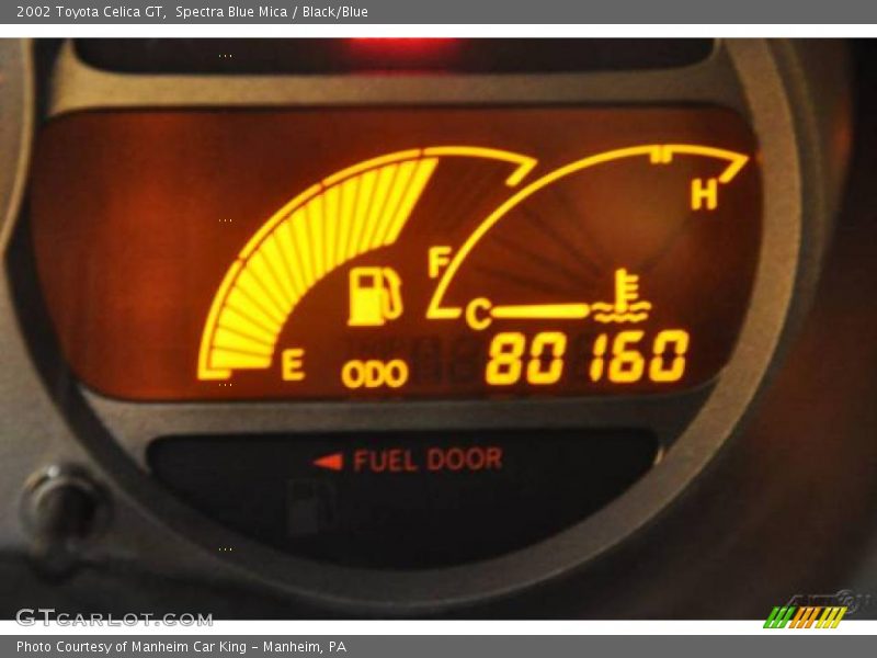 Spectra Blue Mica / Black/Blue 2002 Toyota Celica GT
