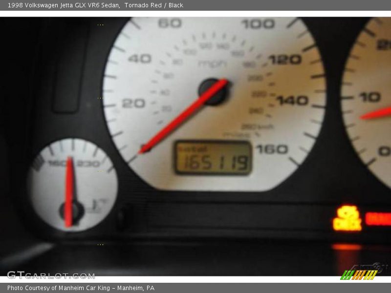 Tornado Red / Black 1998 Volkswagen Jetta GLX VR6 Sedan