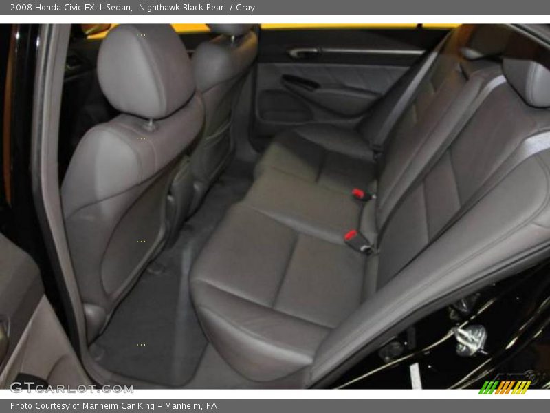 Nighthawk Black Pearl / Gray 2008 Honda Civic EX-L Sedan