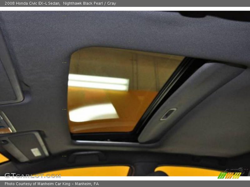 Nighthawk Black Pearl / Gray 2008 Honda Civic EX-L Sedan