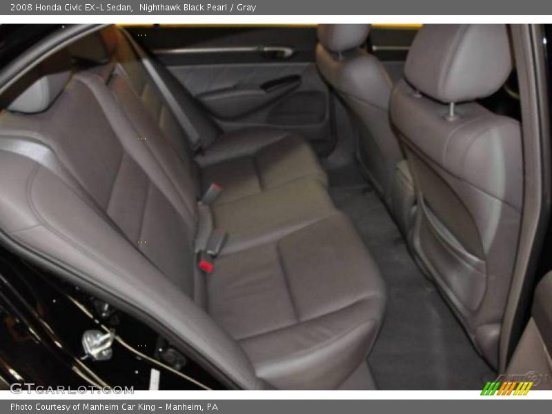 Nighthawk Black Pearl / Gray 2008 Honda Civic EX-L Sedan