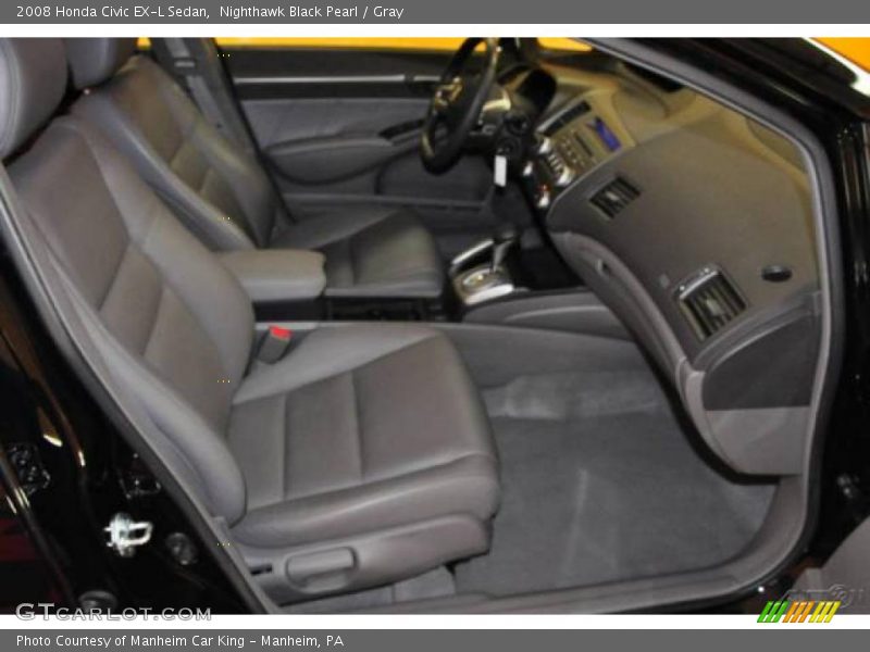 Nighthawk Black Pearl / Gray 2008 Honda Civic EX-L Sedan