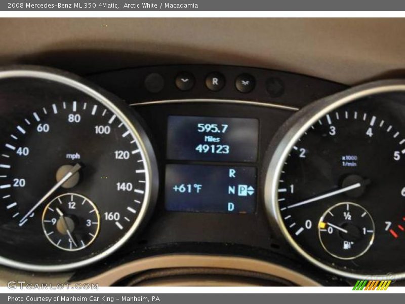 Arctic White / Macadamia 2008 Mercedes-Benz ML 350 4Matic