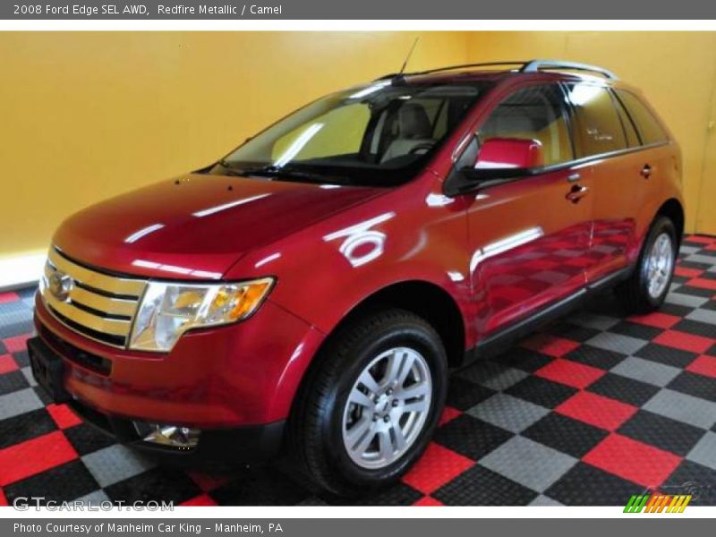 Redfire Metallic / Camel 2008 Ford Edge SEL AWD