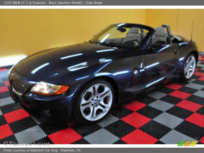 Black Sapphire Metallic / Dark Beige 2004 BMW Z4 3.0i Roadster