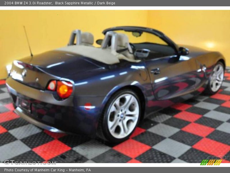 Black Sapphire Metallic / Dark Beige 2004 BMW Z4 3.0i Roadster