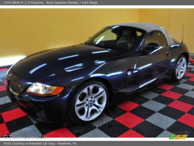 Black Sapphire Metallic / Dark Beige 2004 BMW Z4 3.0i Roadster