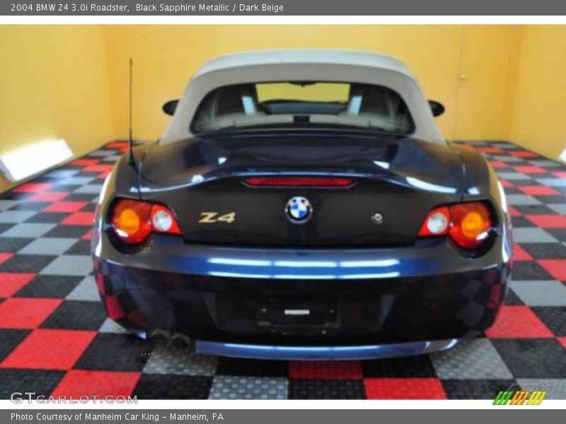 Black Sapphire Metallic / Dark Beige 2004 BMW Z4 3.0i Roadster