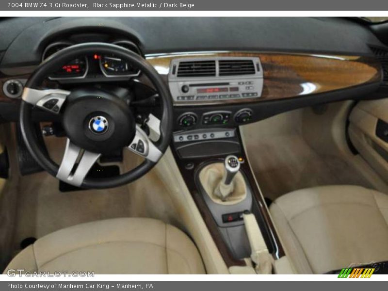 Black Sapphire Metallic / Dark Beige 2004 BMW Z4 3.0i Roadster