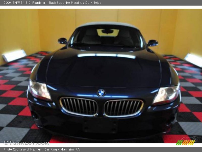 Black Sapphire Metallic / Dark Beige 2004 BMW Z4 3.0i Roadster