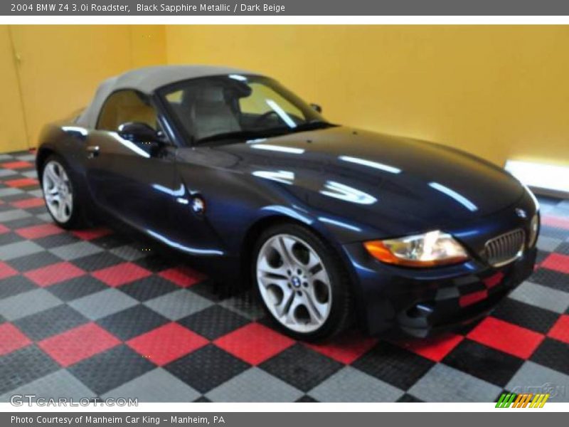 Black Sapphire Metallic / Dark Beige 2004 BMW Z4 3.0i Roadster