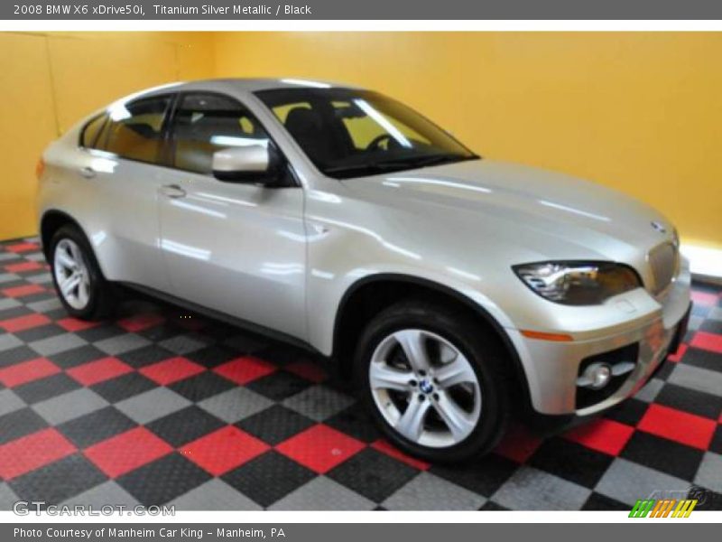 Titanium Silver Metallic / Black 2008 BMW X6 xDrive50i