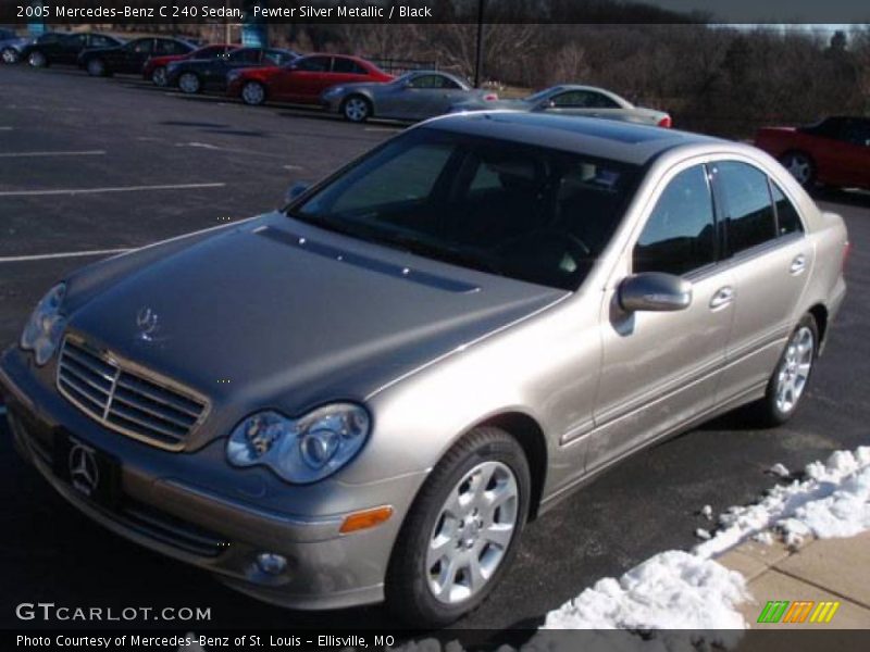 Pewter Silver Metallic / Black 2005 Mercedes-Benz C 240 Sedan
