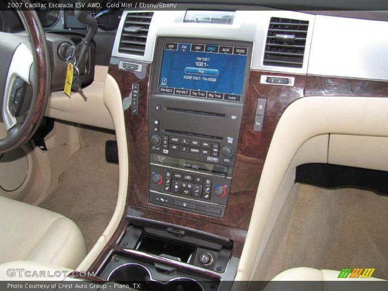Gold Mist / Ebony/Ebony 2007 Cadillac Escalade ESV AWD