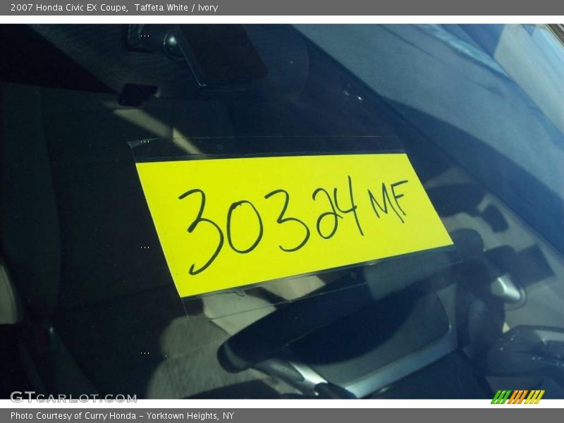 Taffeta White / Ivory 2007 Honda Civic EX Coupe