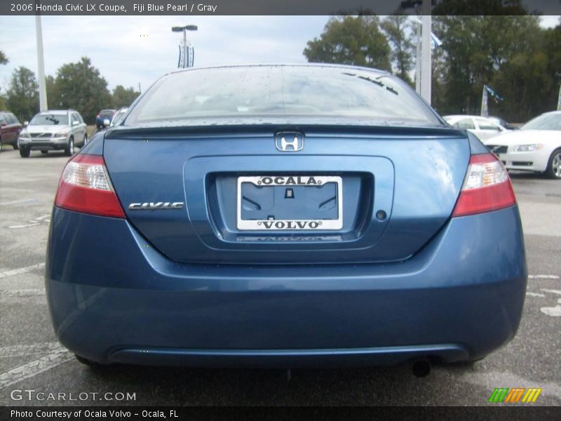 Fiji Blue Pearl / Gray 2006 Honda Civic LX Coupe