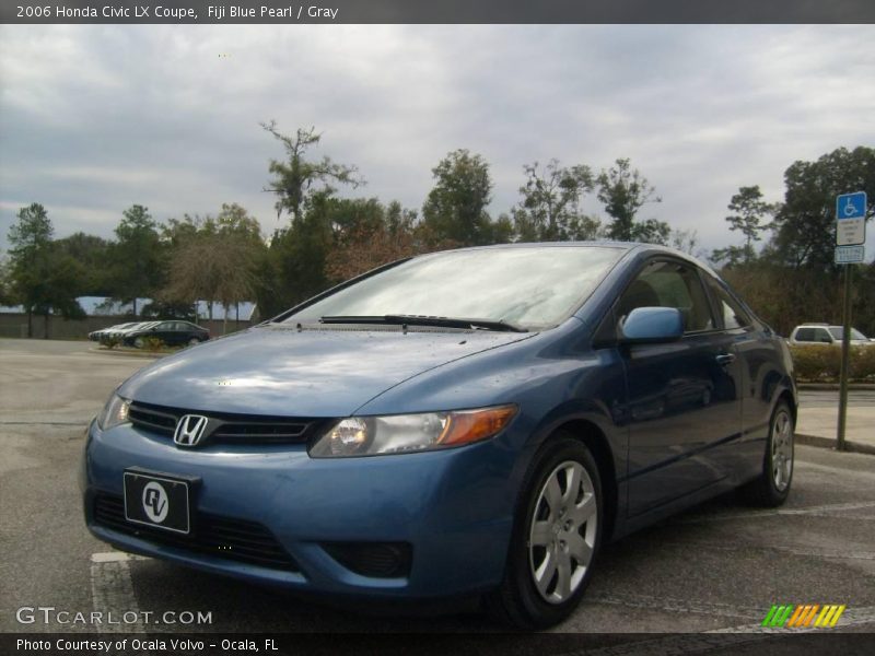 Fiji Blue Pearl / Gray 2006 Honda Civic LX Coupe