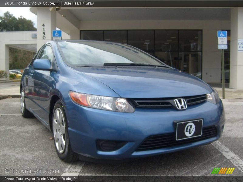 Fiji Blue Pearl / Gray 2006 Honda Civic LX Coupe
