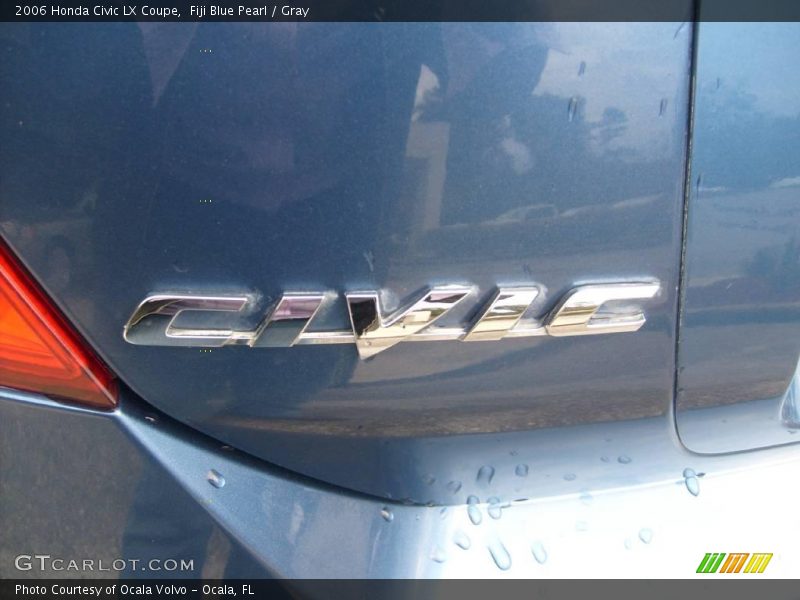 Fiji Blue Pearl / Gray 2006 Honda Civic LX Coupe