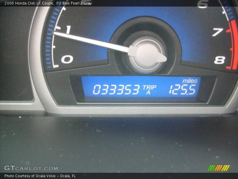 Fiji Blue Pearl / Gray 2006 Honda Civic LX Coupe