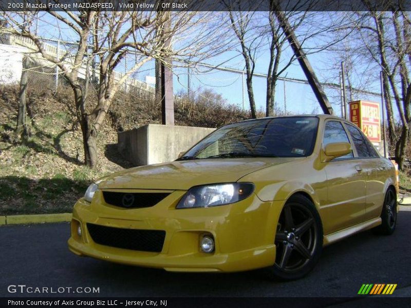 Vivid Yellow / Off Black 2003 Mazda Protege MAZDASPEED