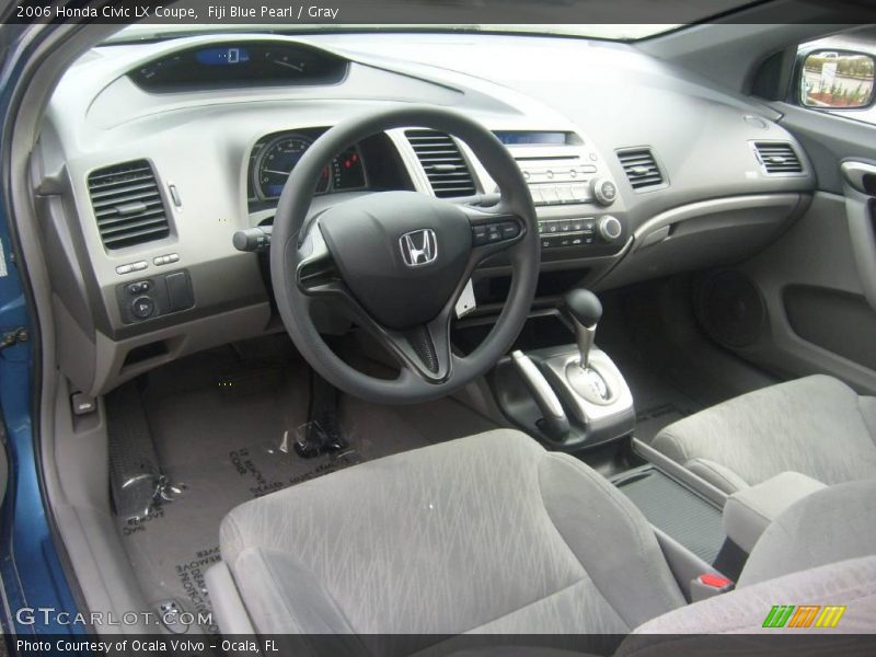 Fiji Blue Pearl / Gray 2006 Honda Civic LX Coupe