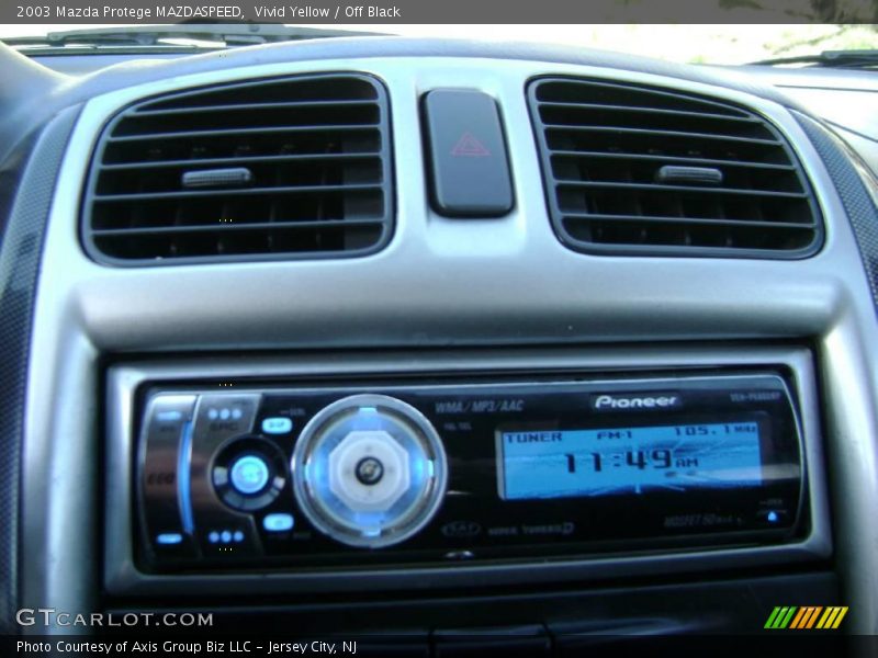 Vivid Yellow / Off Black 2003 Mazda Protege MAZDASPEED
