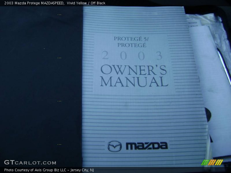 Vivid Yellow / Off Black 2003 Mazda Protege MAZDASPEED