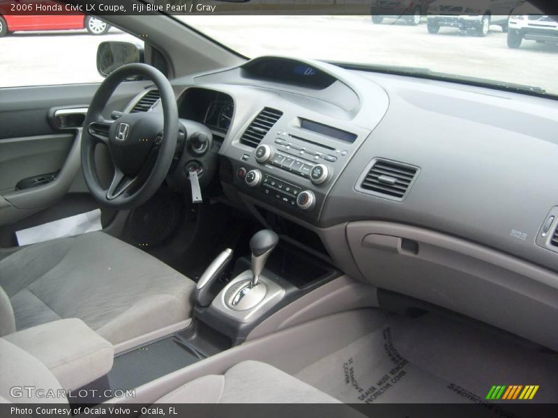 Fiji Blue Pearl / Gray 2006 Honda Civic LX Coupe