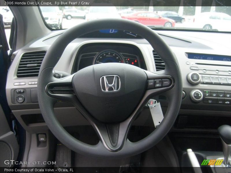 Fiji Blue Pearl / Gray 2006 Honda Civic LX Coupe
