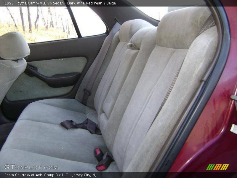 Dark Wine Red Pearl / Beige 1993 Toyota Camry XLE V6 Sedan
