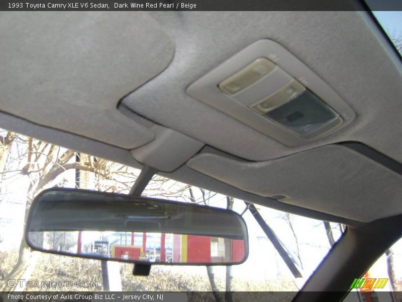 Dark Wine Red Pearl / Beige 1993 Toyota Camry XLE V6 Sedan