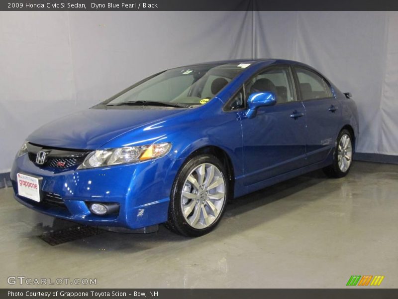 Dyno Blue Pearl / Black 2009 Honda Civic Si Sedan