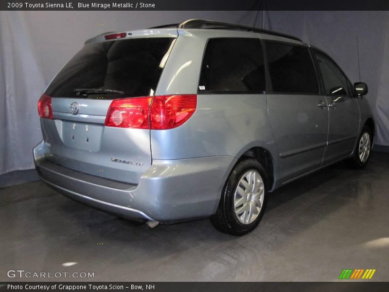 Blue Mirage Metallic / Stone 2009 Toyota Sienna LE