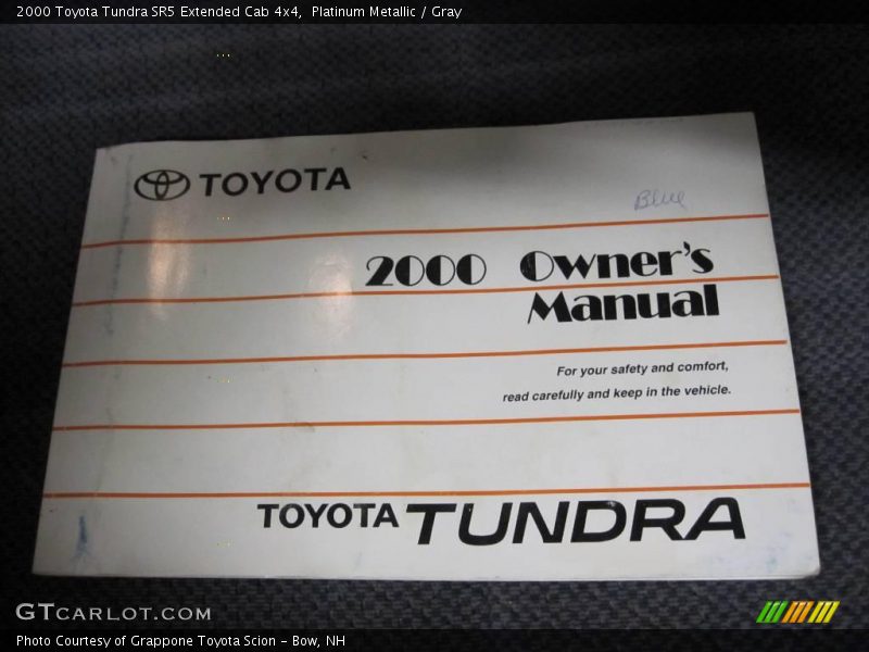 Platinum Metallic / Gray 2000 Toyota Tundra SR5 Extended Cab 4x4
