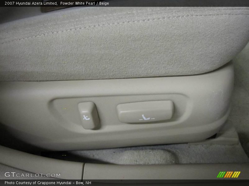 Powder White Pearl / Beige 2007 Hyundai Azera Limited