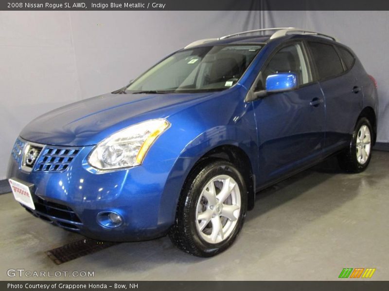 Indigo Blue Metallic / Gray 2008 Nissan Rogue SL AWD