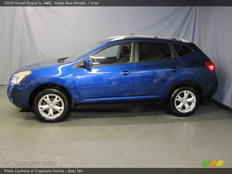 Indigo Blue Metallic / Gray 2008 Nissan Rogue SL AWD