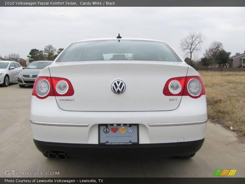 Candy White / Black 2010 Volkswagen Passat Komfort Sedan