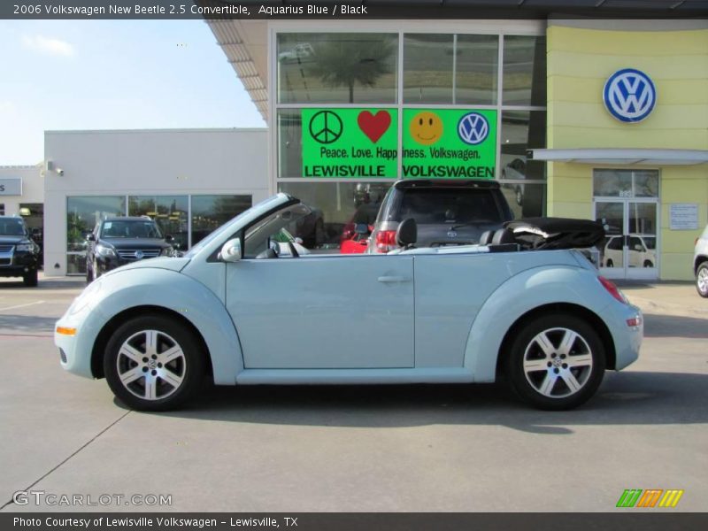 Aquarius Blue / Black 2006 Volkswagen New Beetle 2.5 Convertible