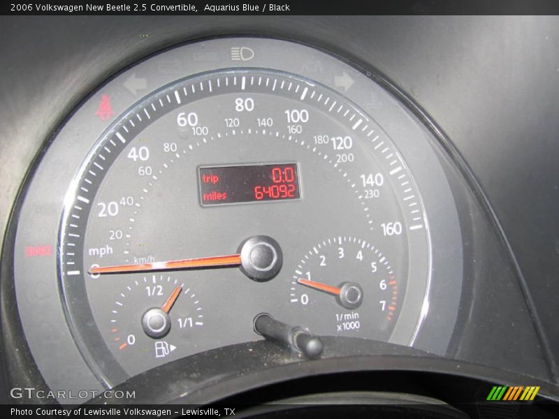 Aquarius Blue / Black 2006 Volkswagen New Beetle 2.5 Convertible