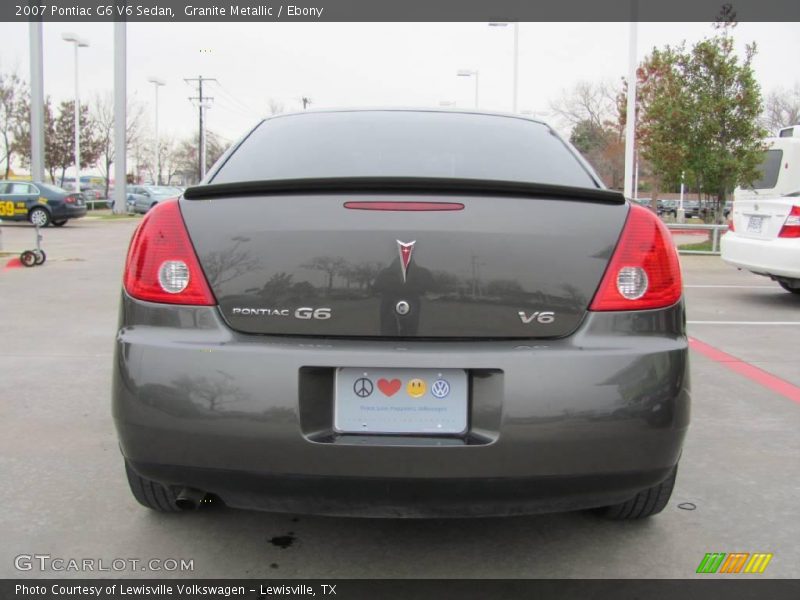 Granite Metallic / Ebony 2007 Pontiac G6 V6 Sedan
