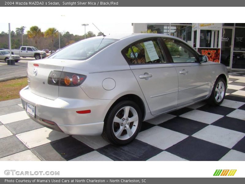 Sunlight Silver Mica / Black/Red 2004 Mazda MAZDA3 s Sedan