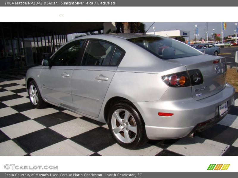 Sunlight Silver Mica / Black/Red 2004 Mazda MAZDA3 s Sedan