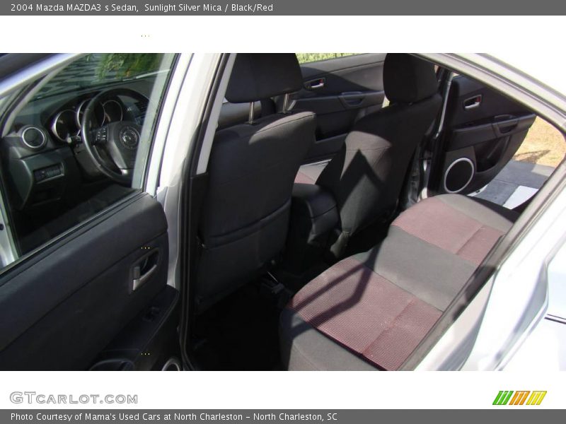 Sunlight Silver Mica / Black/Red 2004 Mazda MAZDA3 s Sedan