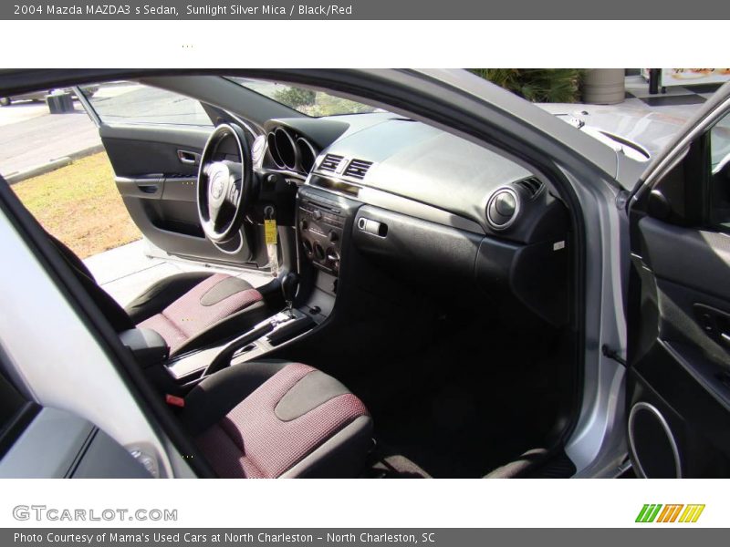 Sunlight Silver Mica / Black/Red 2004 Mazda MAZDA3 s Sedan