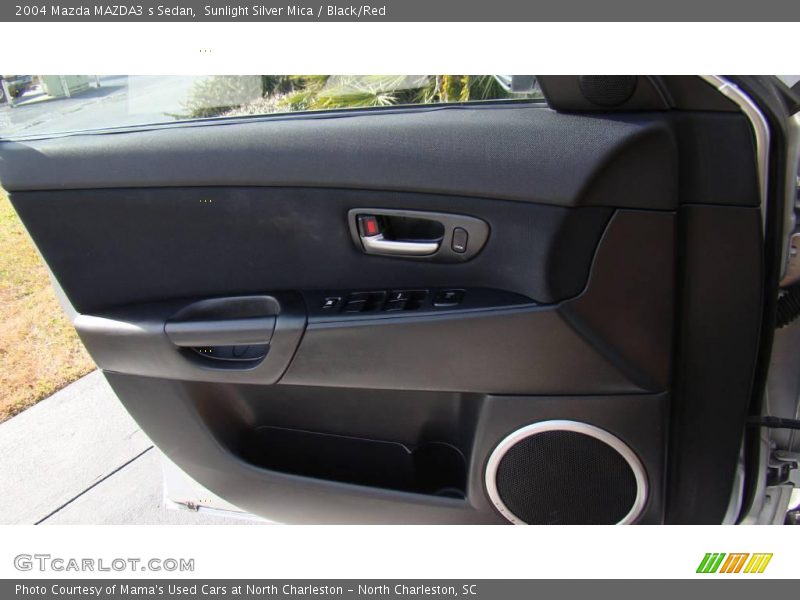 Sunlight Silver Mica / Black/Red 2004 Mazda MAZDA3 s Sedan