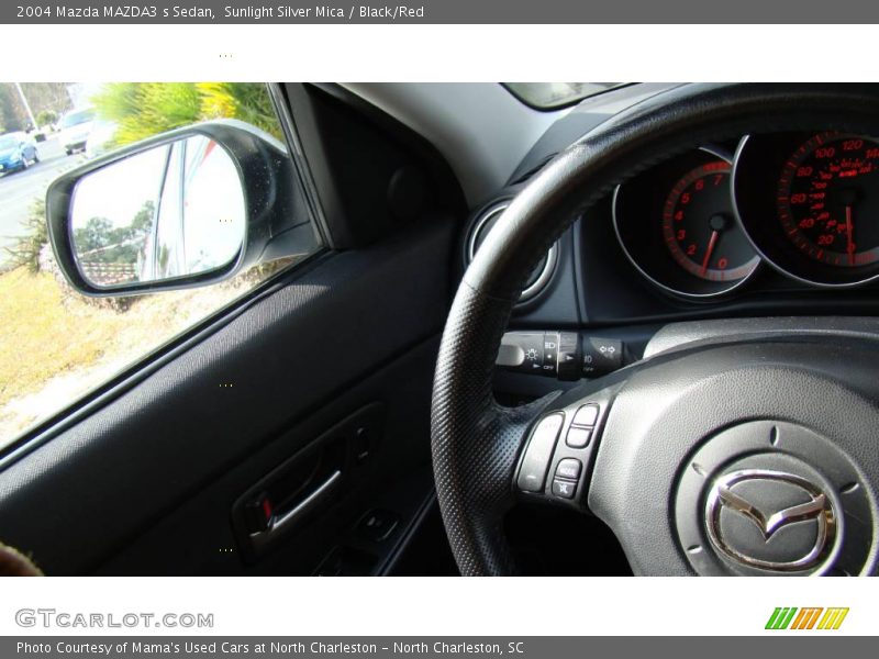Sunlight Silver Mica / Black/Red 2004 Mazda MAZDA3 s Sedan