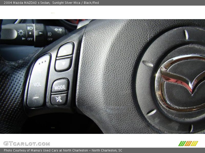Sunlight Silver Mica / Black/Red 2004 Mazda MAZDA3 s Sedan