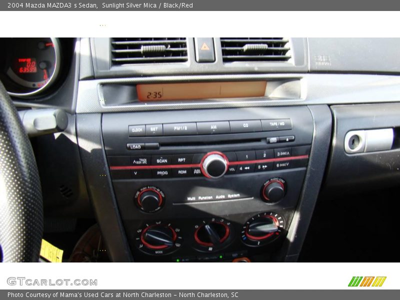 Sunlight Silver Mica / Black/Red 2004 Mazda MAZDA3 s Sedan